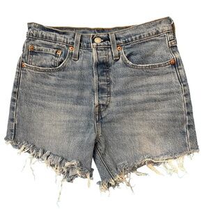 Levi’s 501 High Rise Denim Cutoff Shorts Button Fly Size 27